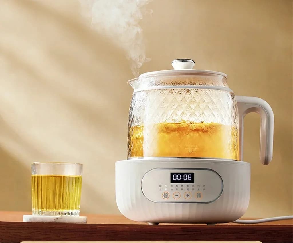 Glass Electric Health Pot with Dual-Layer Anti-Scald