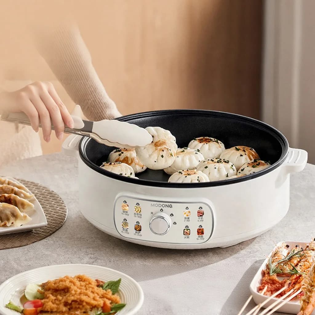Electric Griddle Pan with Lid 1800W 3 Heat Settings Non-Stick