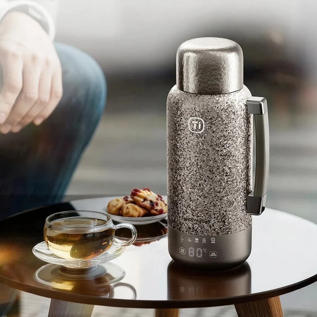 Titanium Electric Heating Water Cup 1L Car And Home Plug-In