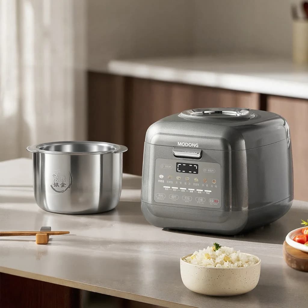 3L Electric Rice Cooker With Titanium Inner Pot, Keep Warm