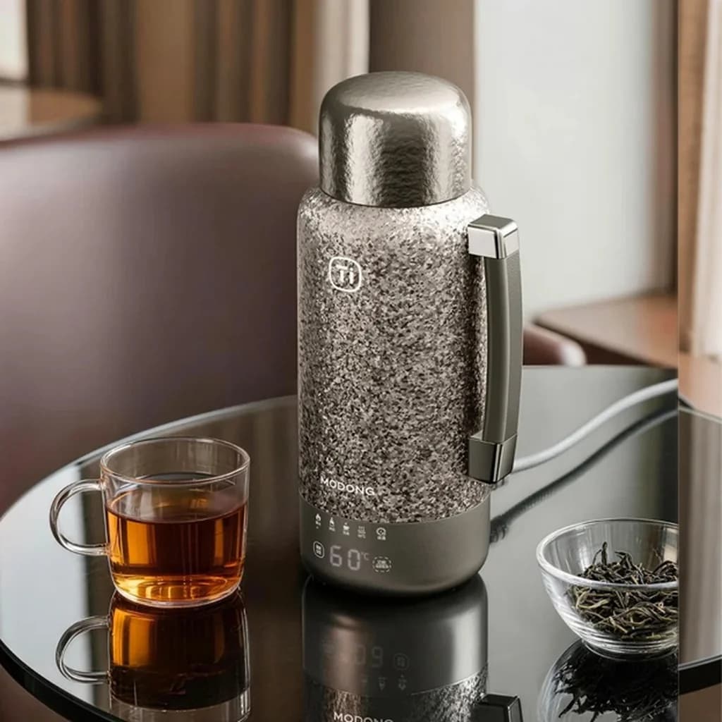 Pure Titanium Electric Heating Cup with Insulation 1200ml
