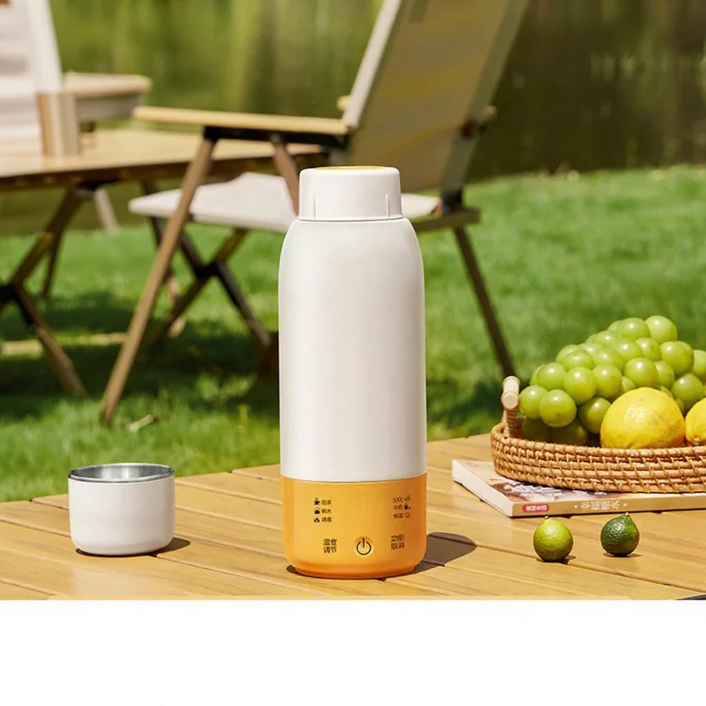 Portable Car Electric Water Heating Cup with Temperature Control
