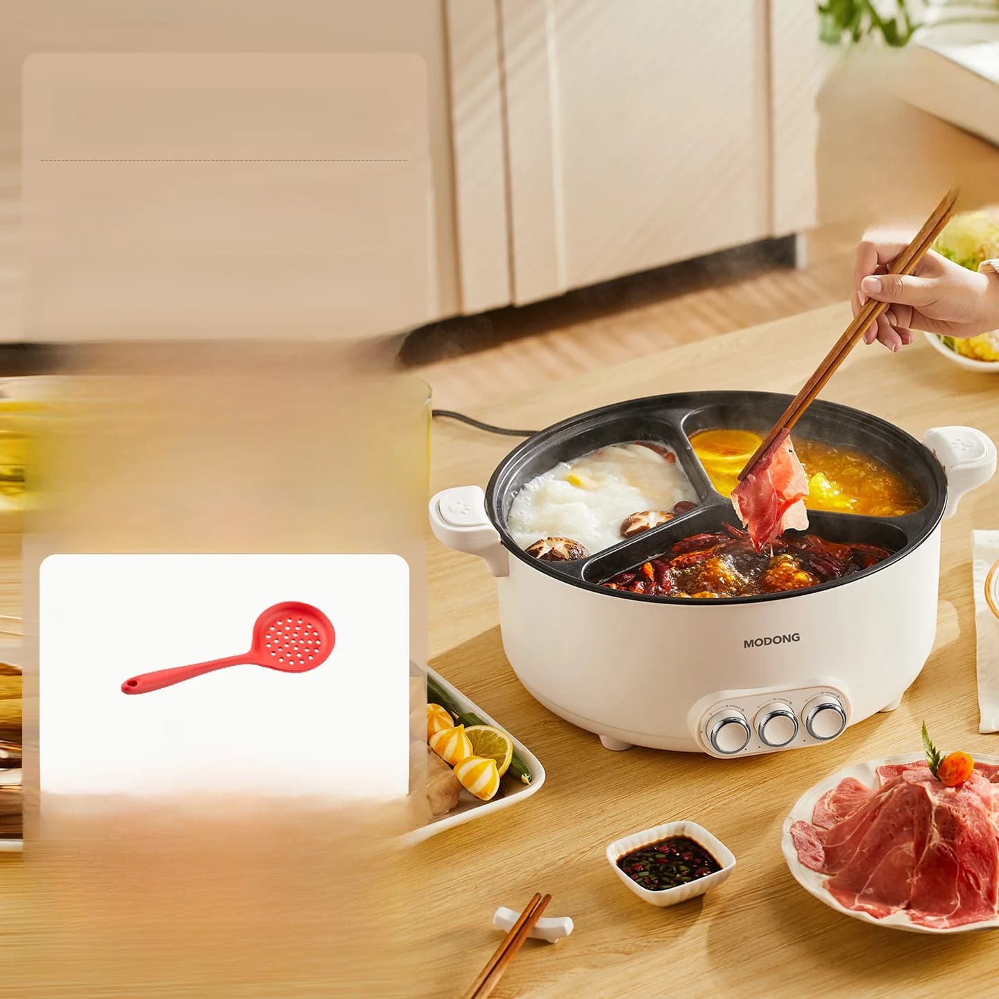Electric Hot Pot Divider Pot 6L-8L, 220V, 5-6 Person