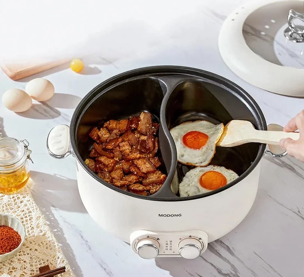Dual Control Electric Hot Pot 6L Large Capacity Nonstick
