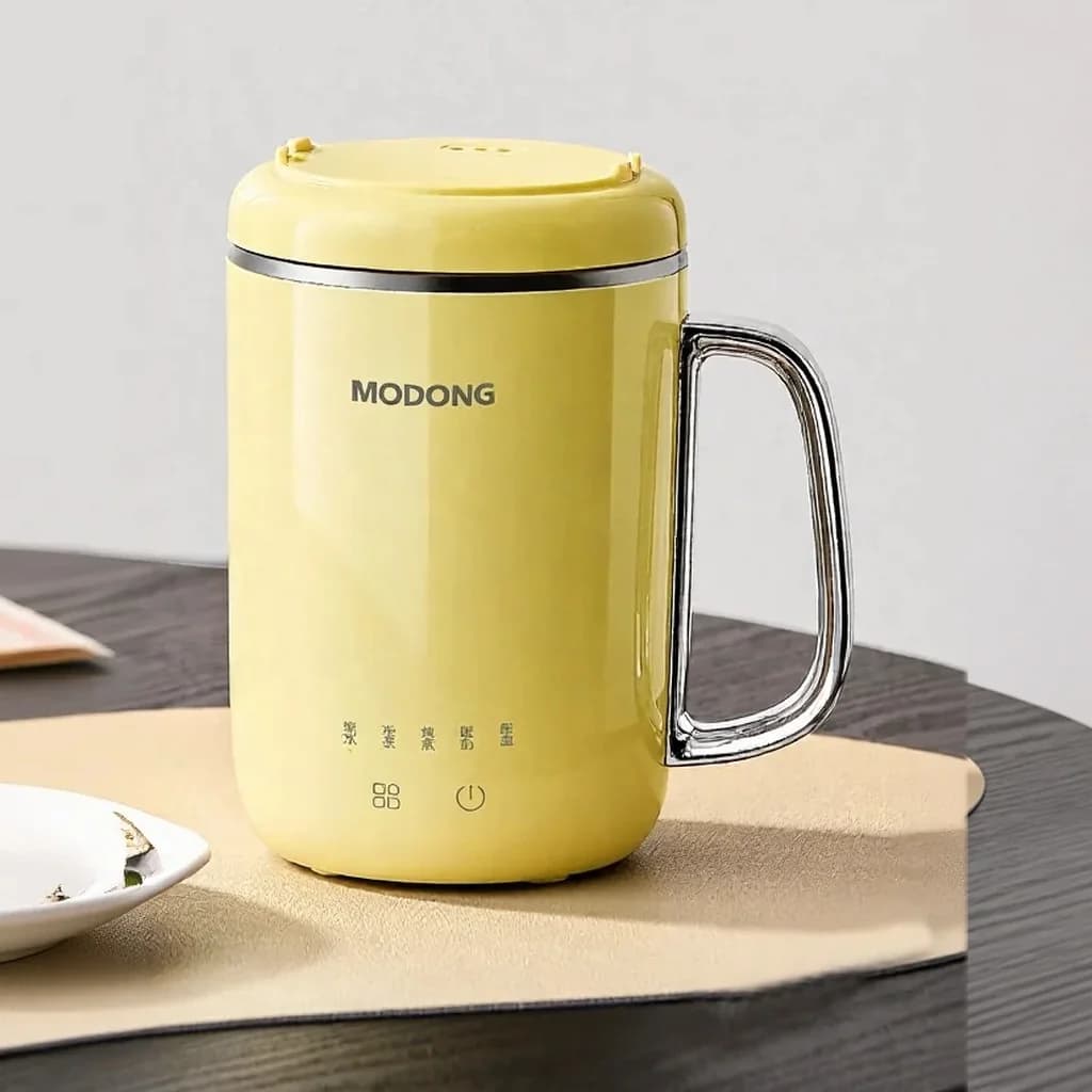 Portable Electric Stew Cup 450ml 220V with Filter and Spoon