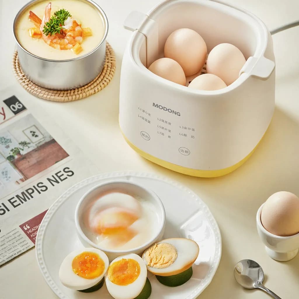 Electric Egg Cooker for 4-6 Eggs, 300W Auto Shut-Off