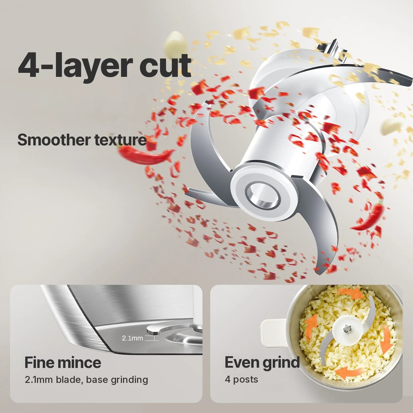 Cordless Electric Food Chopper 100W Mini Garlic Mincer