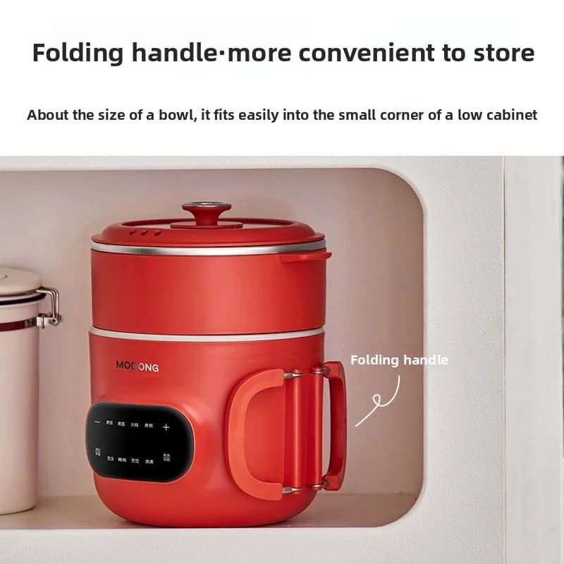2.5L Electric Cooking Pot with Steamer and Ceramic Liner