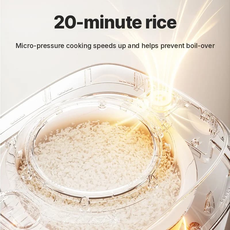 3L Electric Rice Cooker with Ceramic Inner Pot, 600W