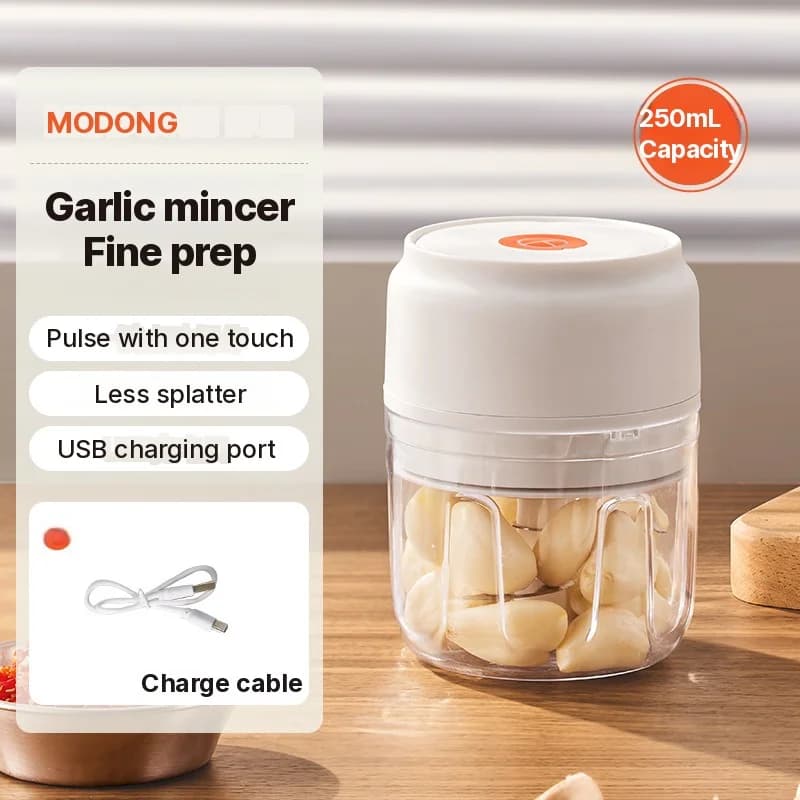 Wireless Electric Garlic Chopper Cup 250mL 5V 30W Plastic