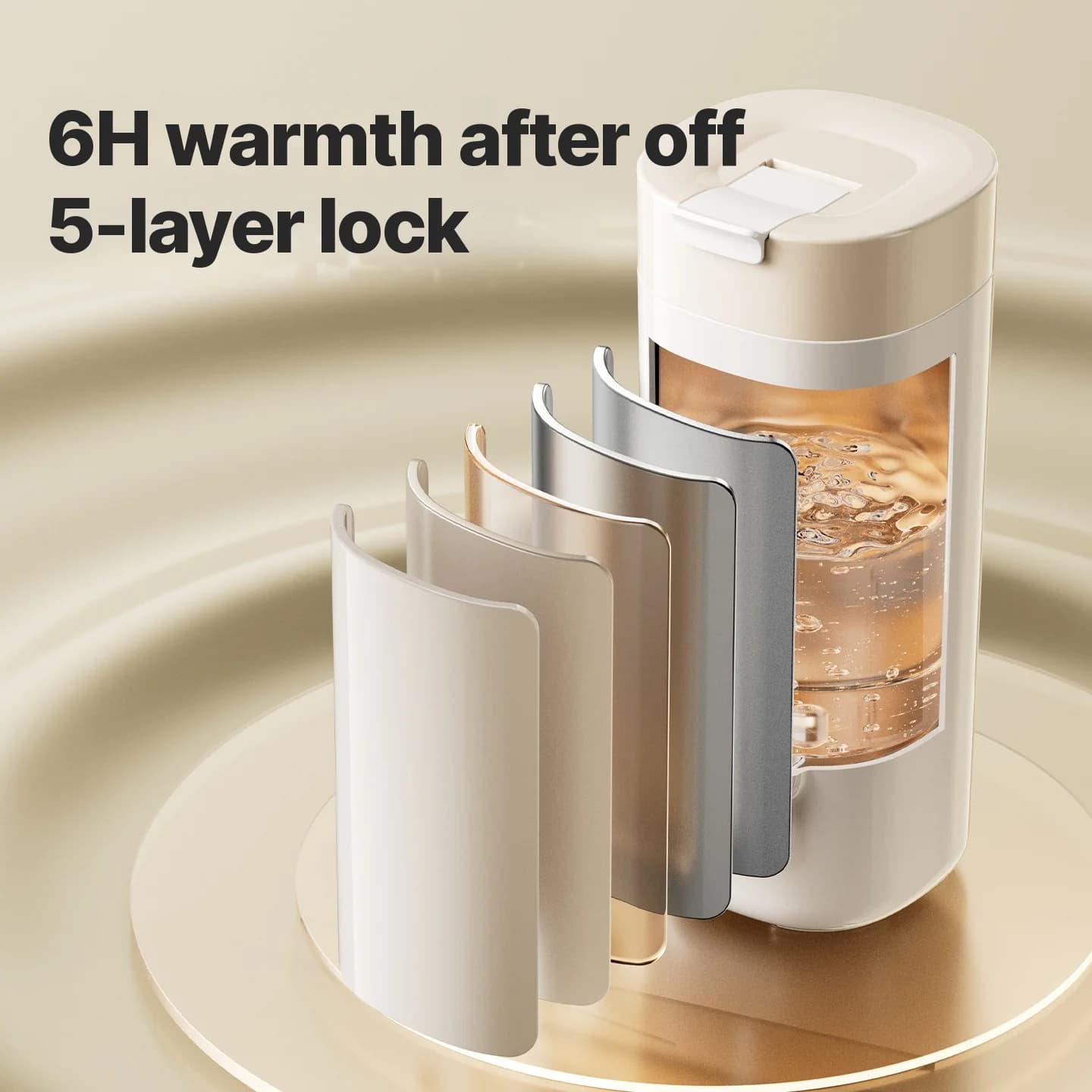 Portable Electric Heating Cup with Temperature Control