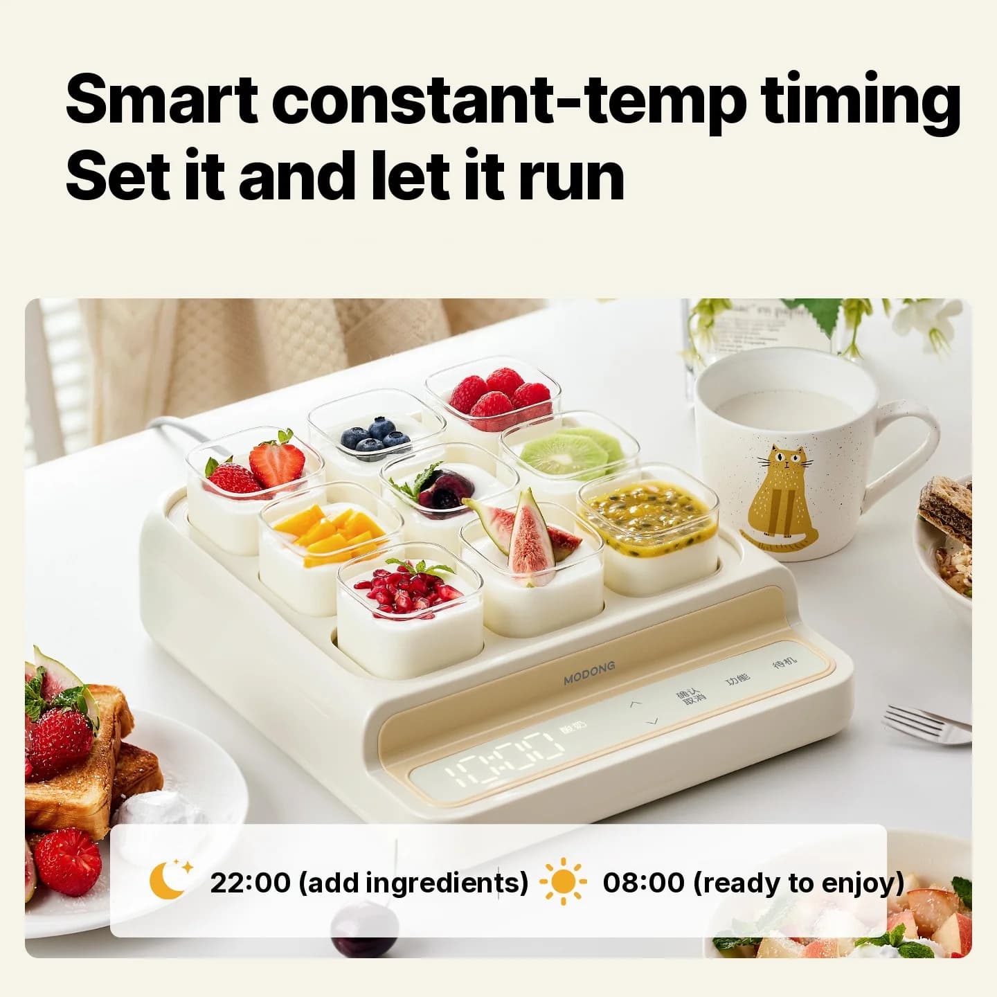 9-Cup Yogurt Maker With Glass Inner Pot And Timer