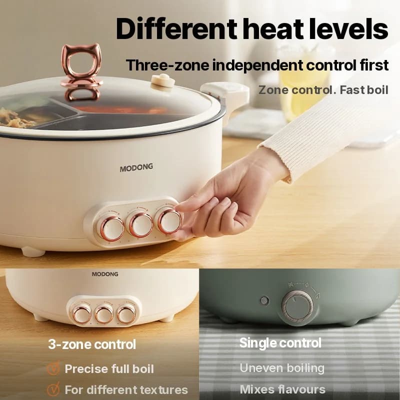 Electric Hot Pot Divider Pot 6L-8L, 220V, 5-6 Person