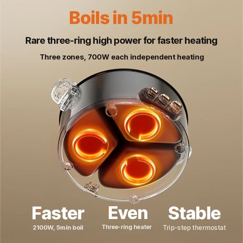 Electric Hot Pot Divider Pot 6L-8L, 220V, 5-6 Person