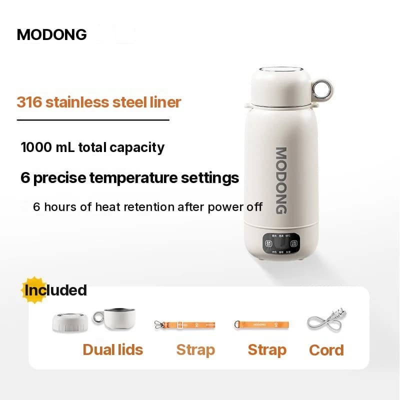 Portable Electric Kettle Travel Car And Plug-In 1L