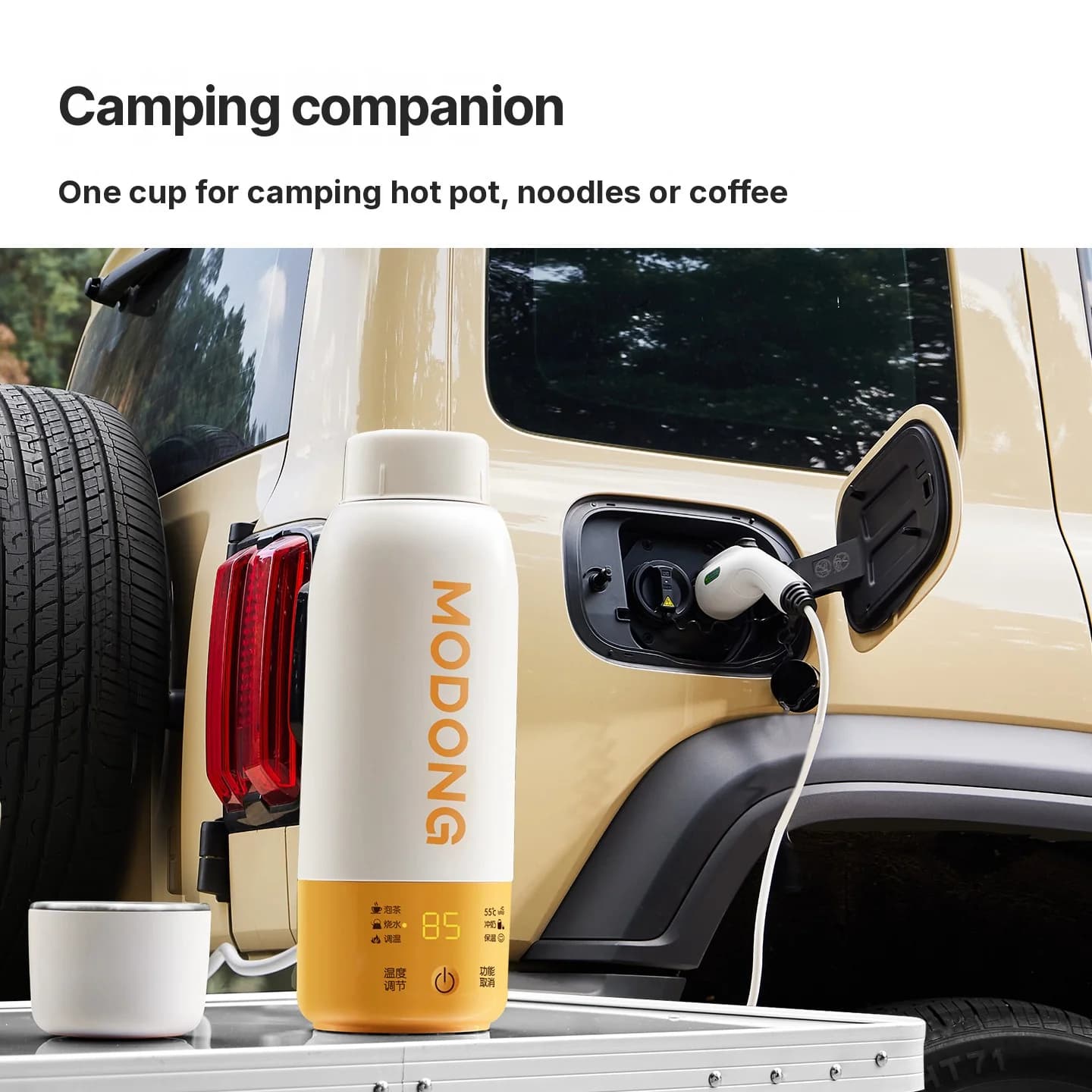 Portable Electric Heating Cup with Temperature Control and Car Use