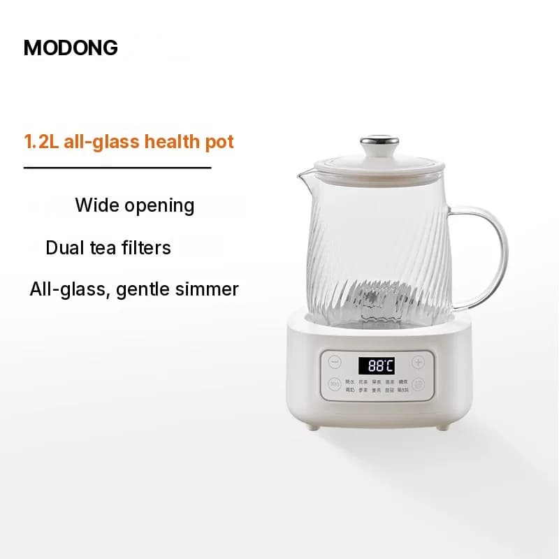 Glass Electric Health Pot 1-1.5L Touch Control for Tea
