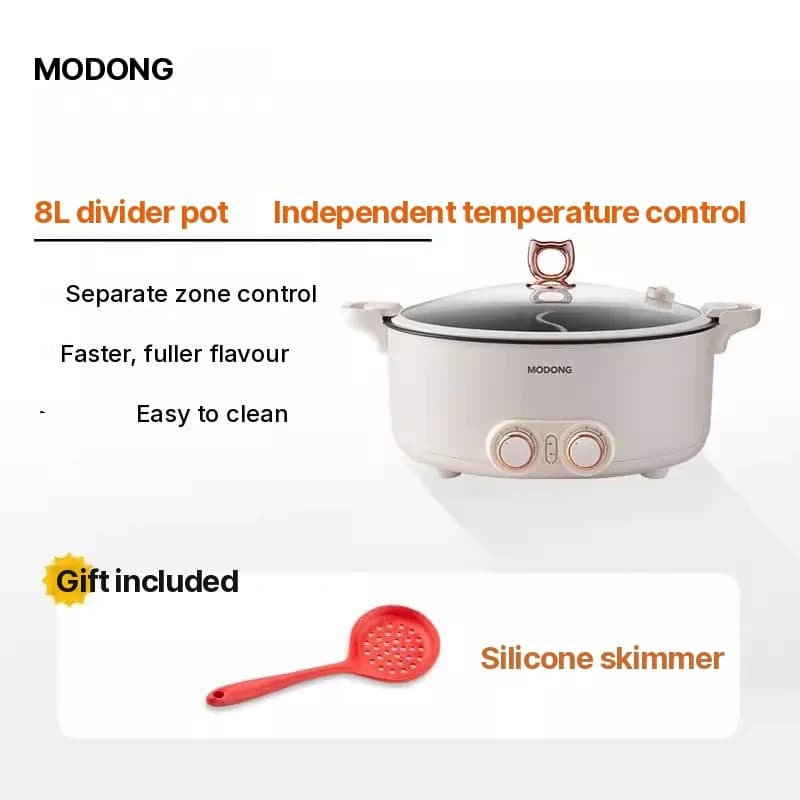 Electric Hot Pot Divider Pot 6L-8L, 220V, 5-6 Person