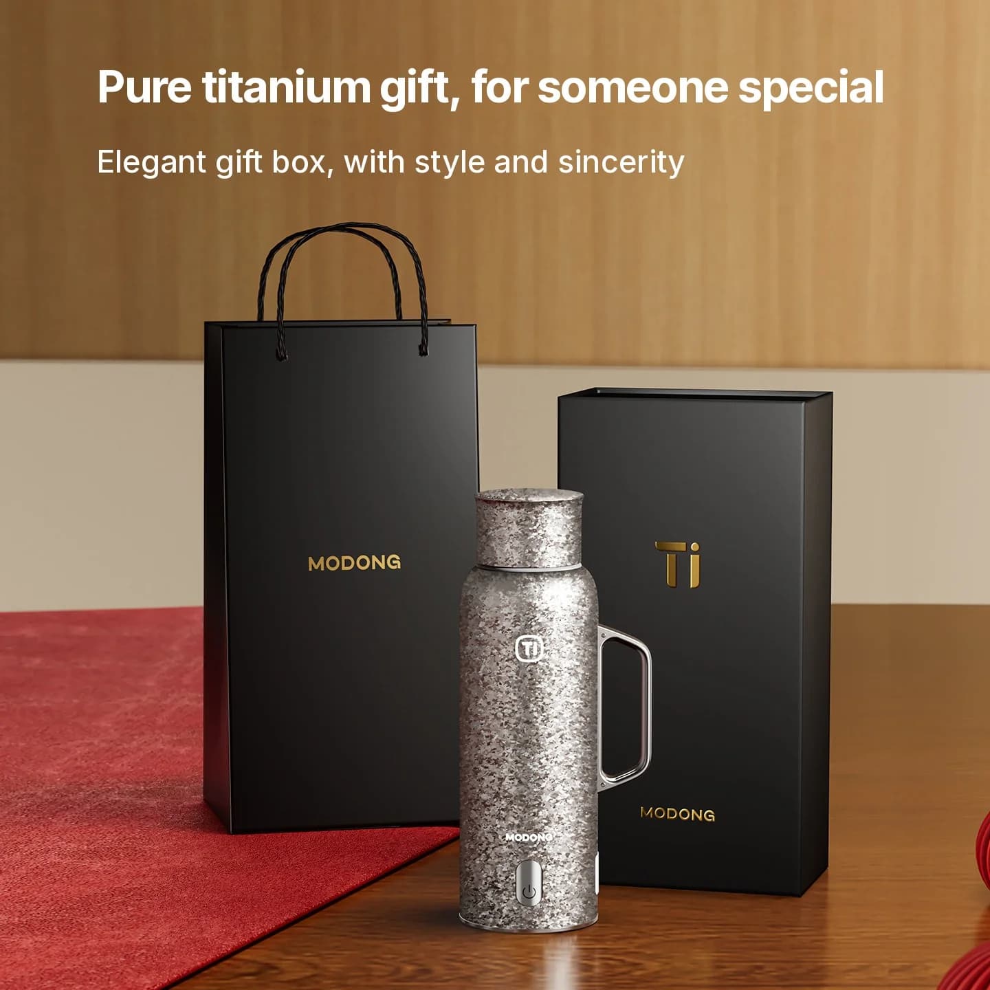 Pure Titanium Insulated Cup With Temperature Display, 601-700ml
