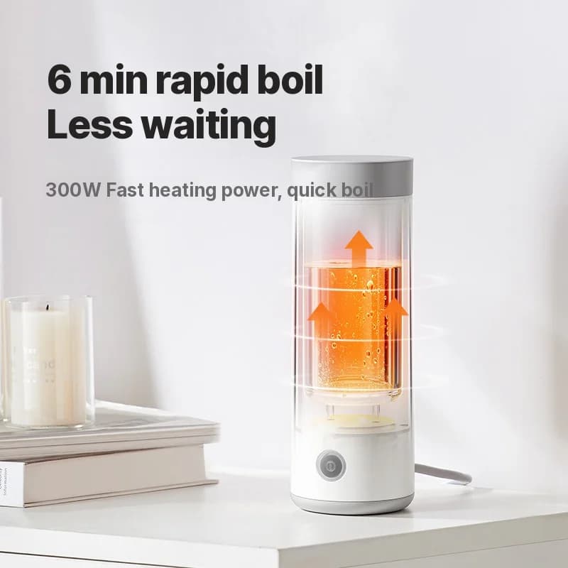 Portable Electric Heating Water Cup 304 Liner 300ml