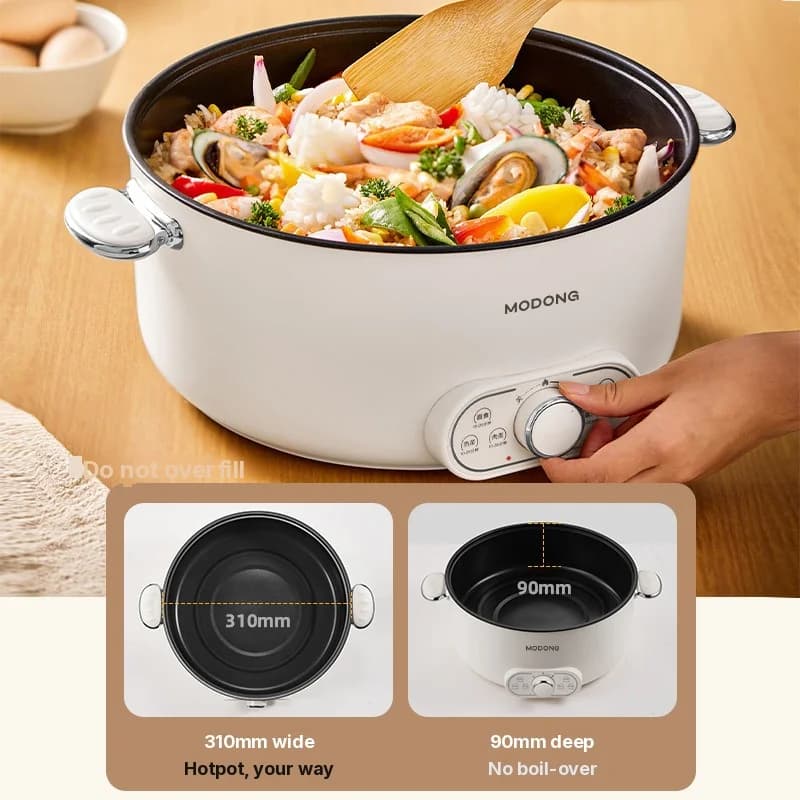 Electric Hot Pot 6L 7L 8L with Steamer, 220V