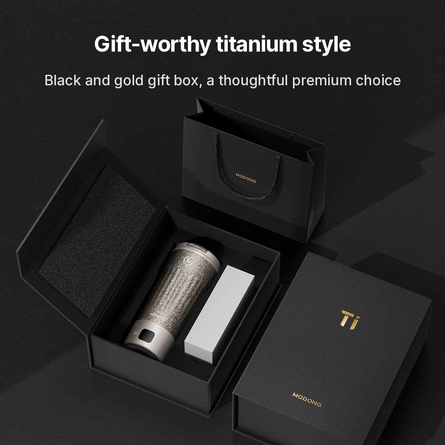 Portable Titanium Electric Heating Cup 400ml Temperature Display
