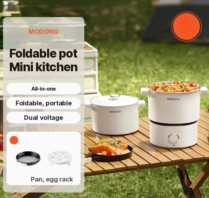 Portable Foldable Electric Cooking Pot 110V-220V 550W/700W