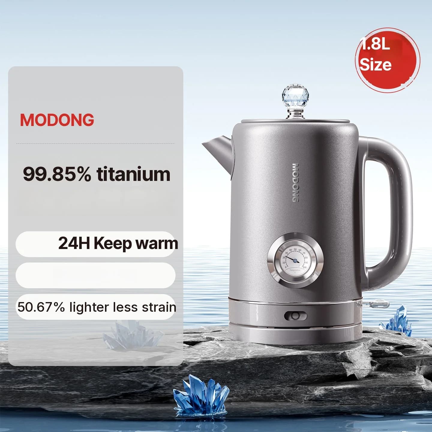 304 Stainless Steel Electric Kettle 1.8L Keep Warm 1500W