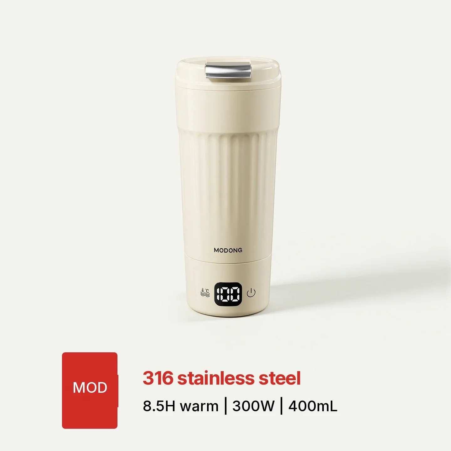 Portable Electric Heating Cup, 400mL, 7 Temperature Settings