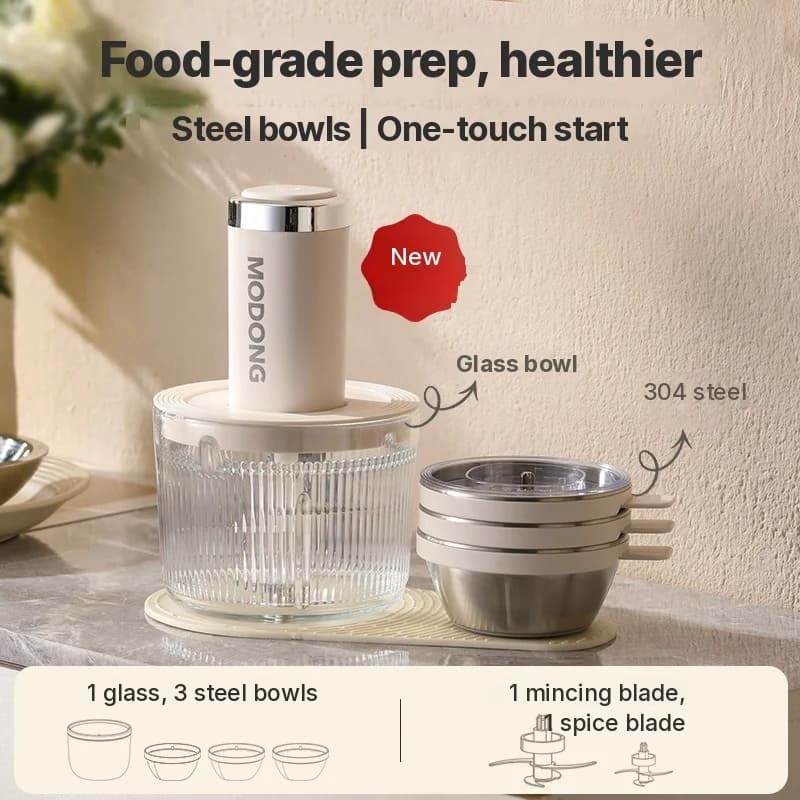 Electric Meat Grinder for Home Prep, 2-Speed Stainless Steel
