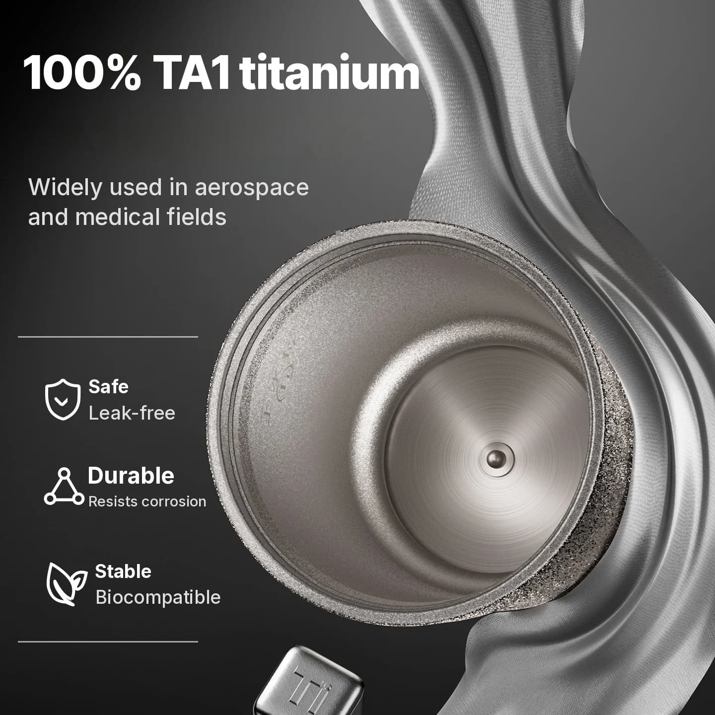 Portable Titanium Electric Heating Cup 400ml Temperature Display