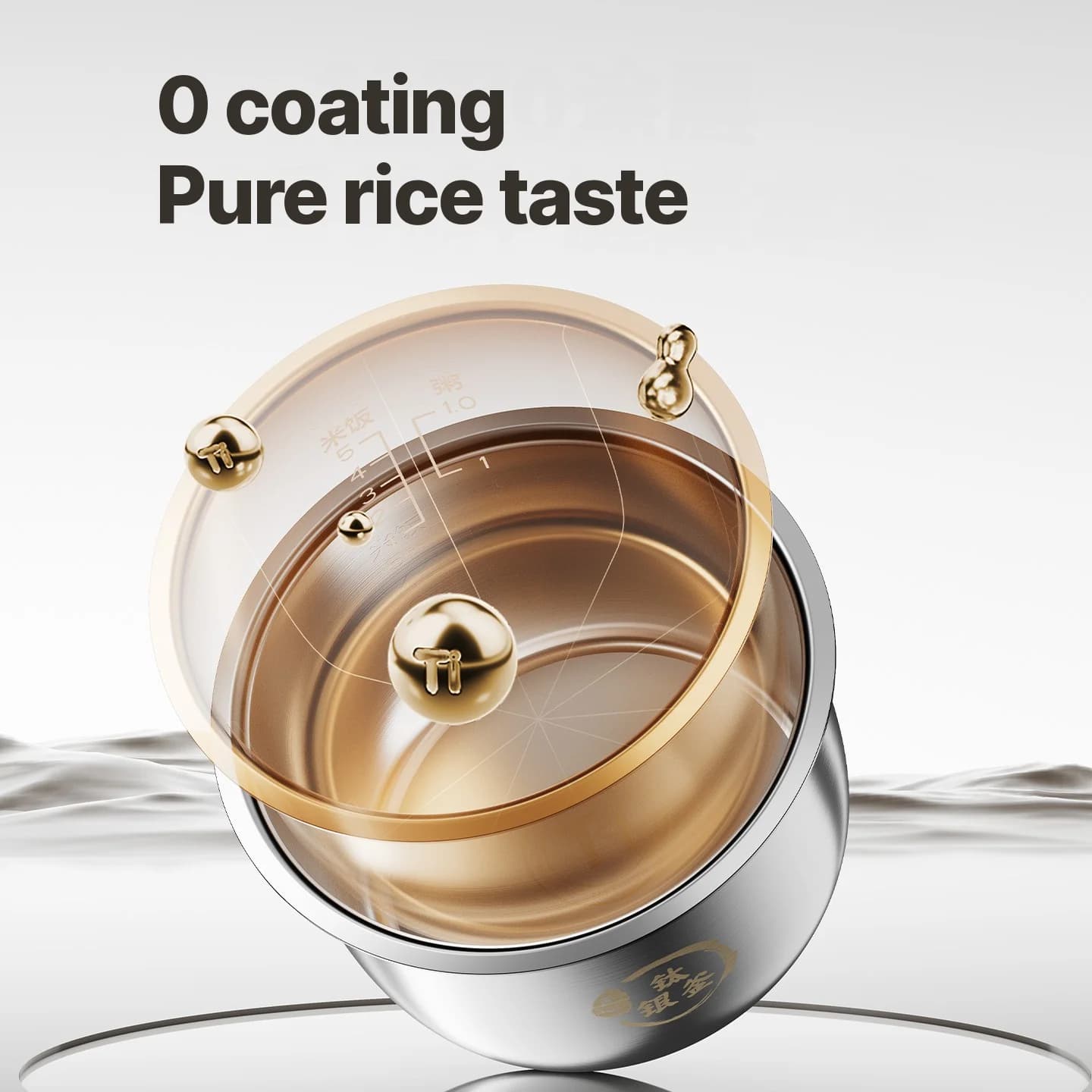 3L Electric Rice Cooker With Titanium Inner Pot, Keep Warm