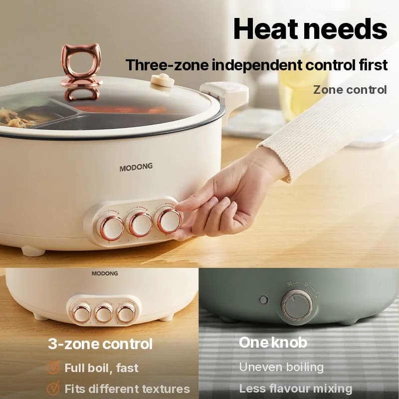 Electric Hot Pot Divider Pot 6L-8L, 220V, 5-6 Person