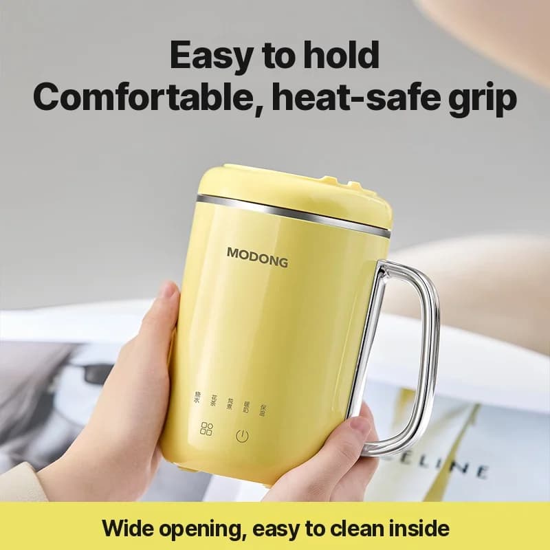 Portable Electric Stew Cup 450ml 220V with Filter and Spoon