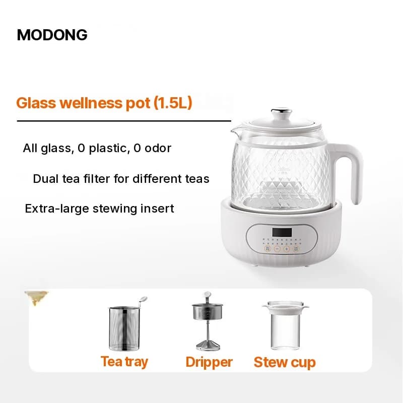 Electric Health Pot Glass Body Thermostatic Tea Maker