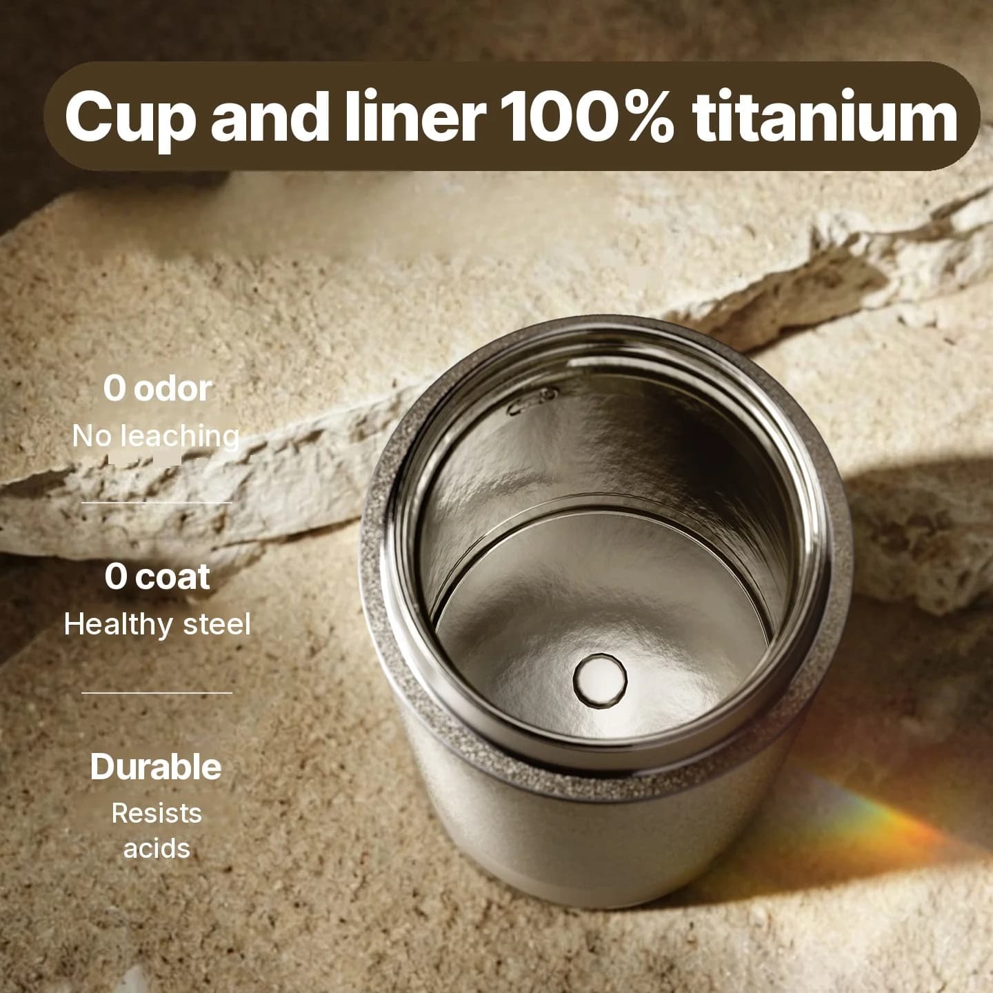 Titanium Portable Electric Heating Cup 350ml Gift Box