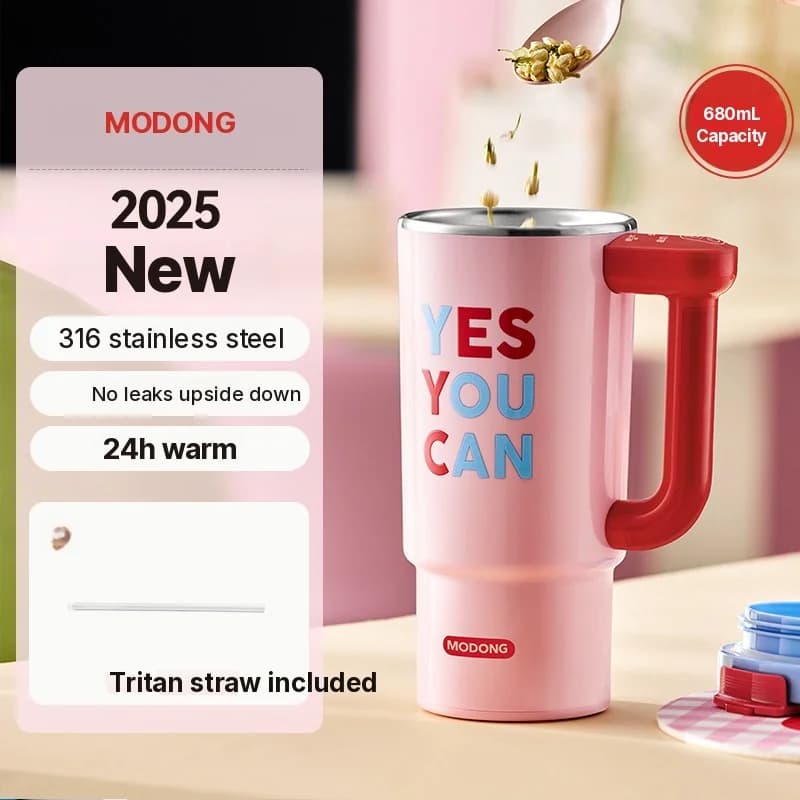 Portable Electric Heating Cup with 680ml Stainless Steel Inner