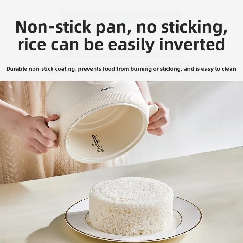 1.6L Mini Electric Rice Cooker with Ceramic Inner Pot