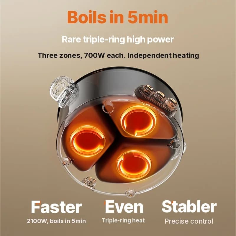 Electric Hot Pot Divider Pot 6L-8L, 220V, 5-6 Person