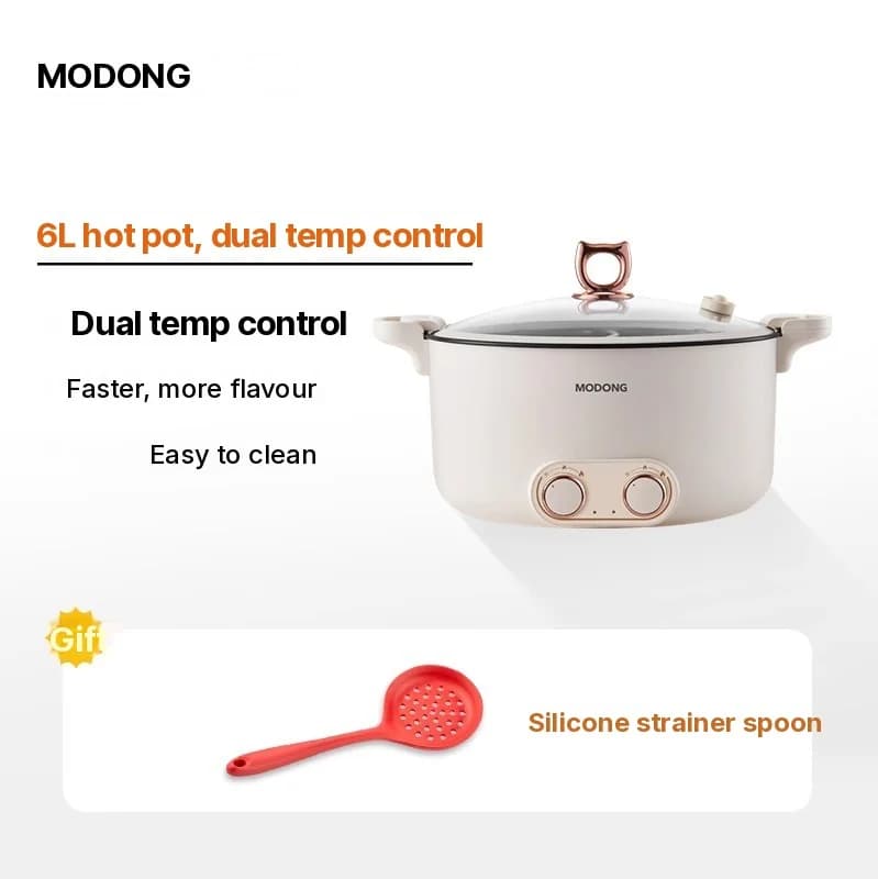 Electric Hot Pot Divider Pot 6L-8L, 220V, 5-6 Person