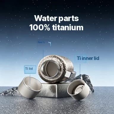 Portable Titanium Electric Heating Cup, 1L, Dual Power, Warm