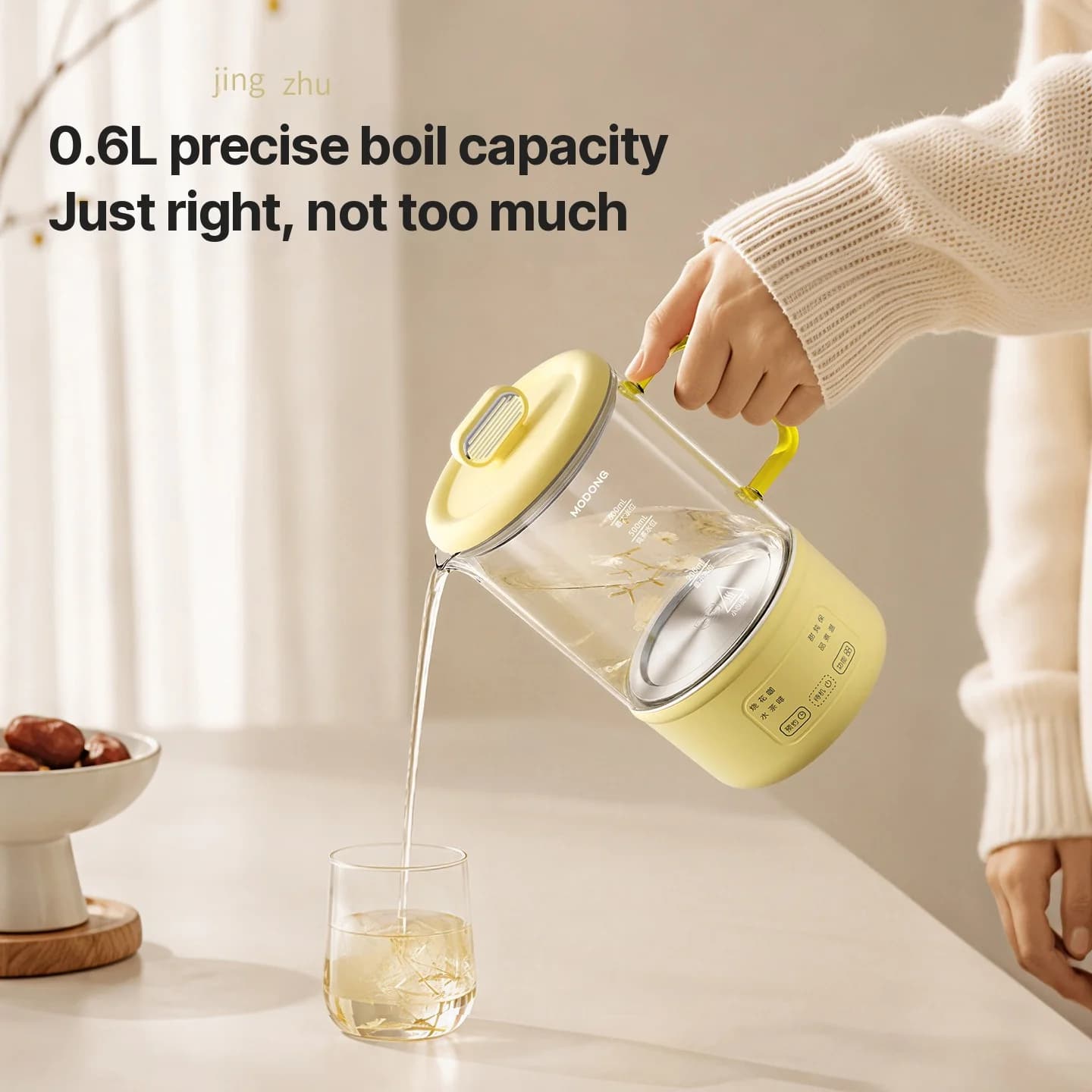 Glass Electric Heating Cup With Temperature Control For Baby Milk