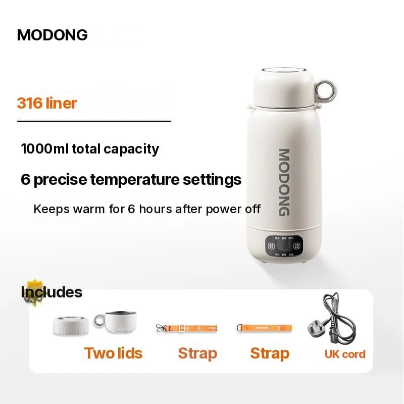 Portable Electric Kettle Travel Car And Plug-In 1L