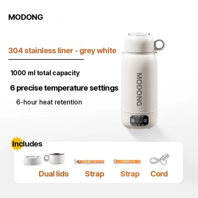 Portable Electric Kettle Travel Car And Plug-In 1L
