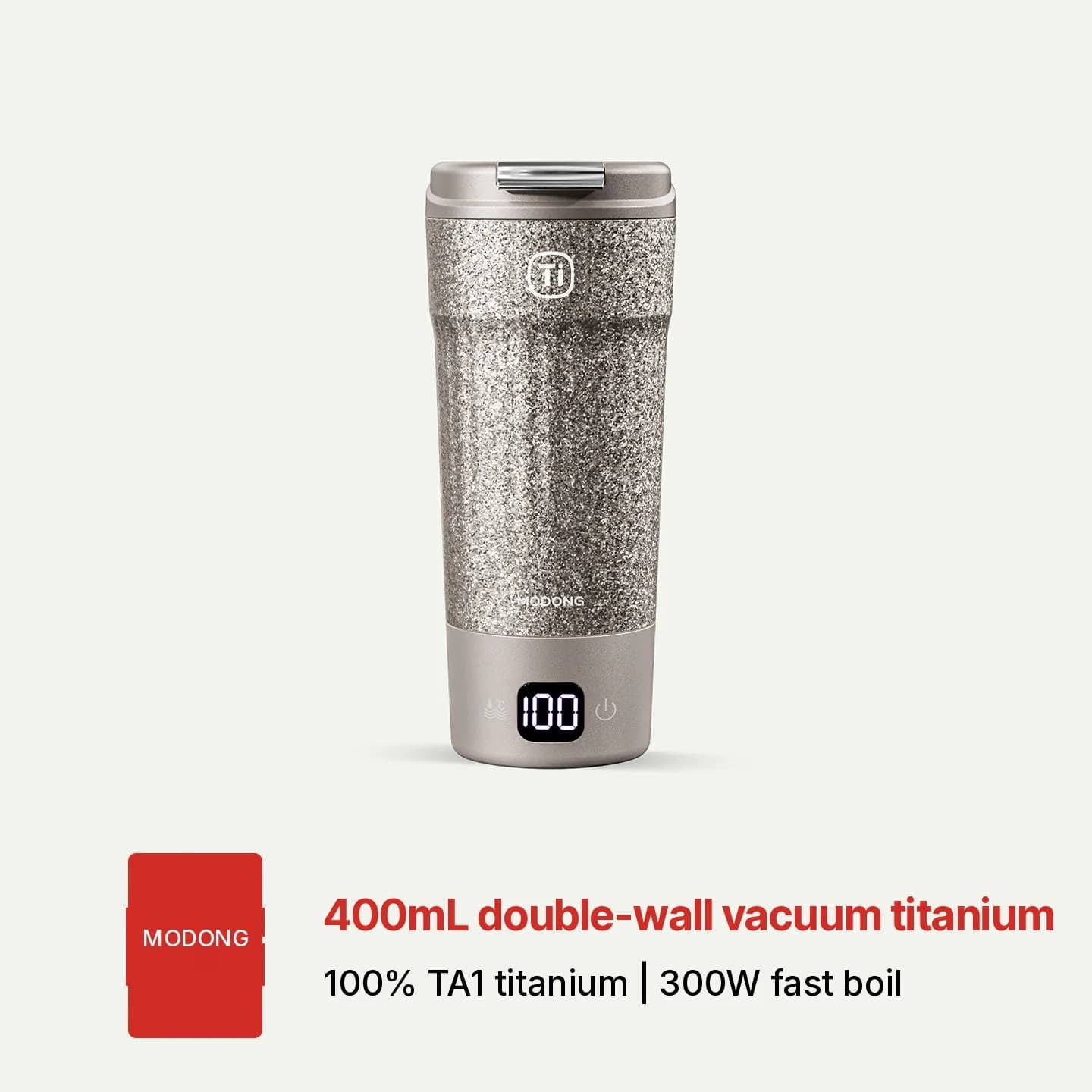 Portable Titanium Electric Heating Cup 400ml Temperature Display
