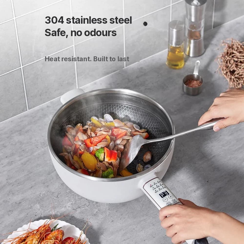 Electric Multifunction Hot Pot with Steam Basket 5L 220V