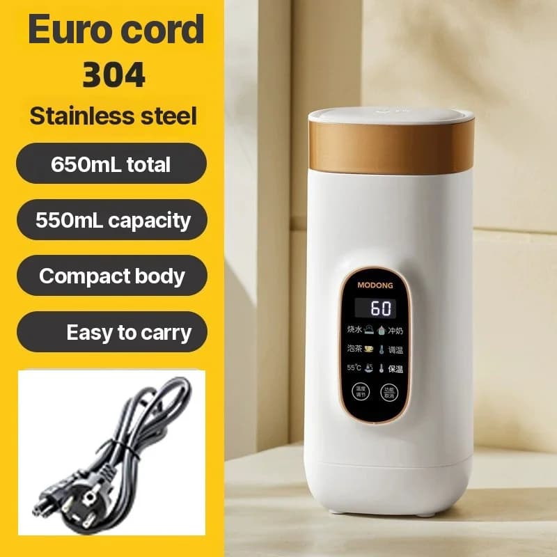 Portable Electric Travel Kettle Cup With Keep Warm
