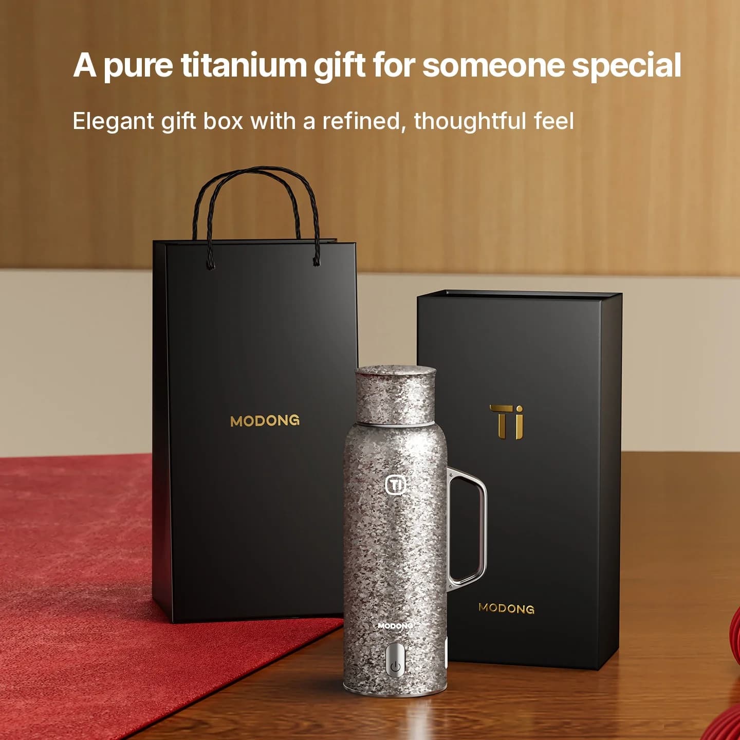 Pure Titanium Insulated Cup With Temperature Display, 601-700ml