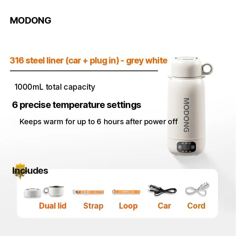 Portable Electric Travel Kettle 1L 304 or 316 Stainless Steel