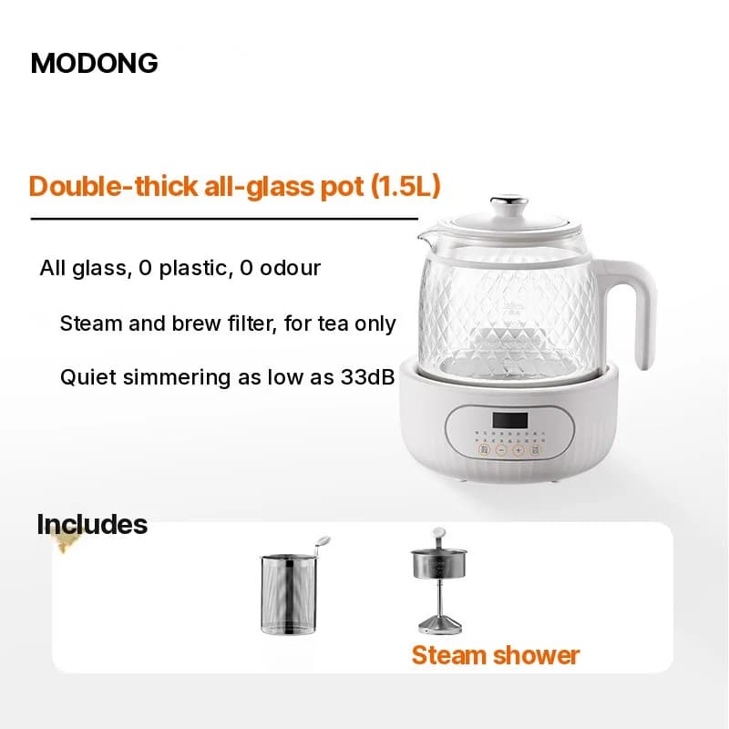 Electric Health Pot Glass Body Thermostatic Tea Maker